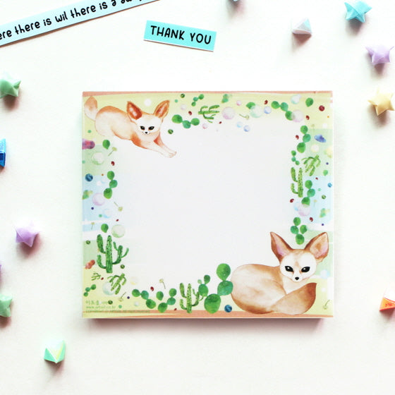 Memo pad - desert fox