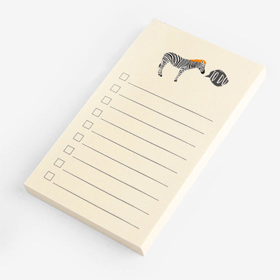 Stylish zebra memo pad 3ea