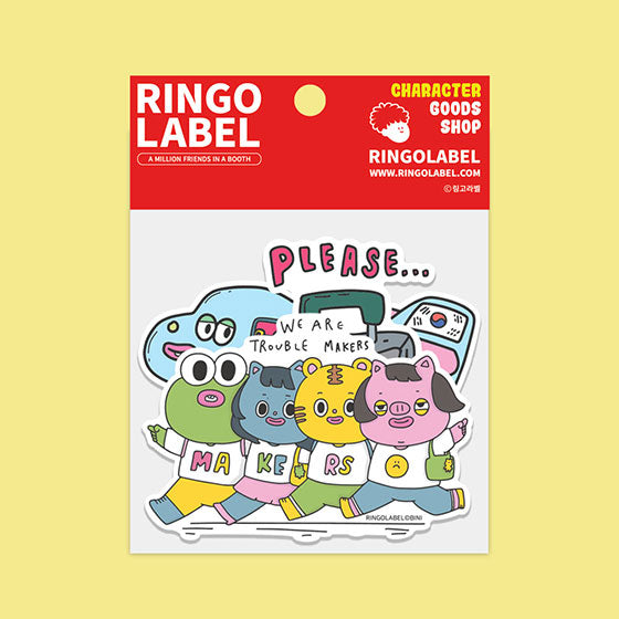 Deco sticker Trouble makers 6pcs