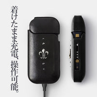 IQOS Black Leather Case/Made with Swarovski Elements/Genuine from Japan