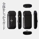 IQOS Black Leather Case/Made with Swarovski Elements/Genuine from Japan