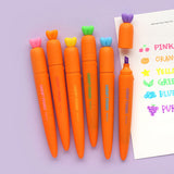 Carrot Slim Marking Pen A set of 6 colors