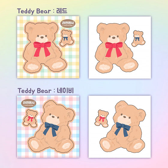 [Rayeon] Teddy bear Die cutting Sticker