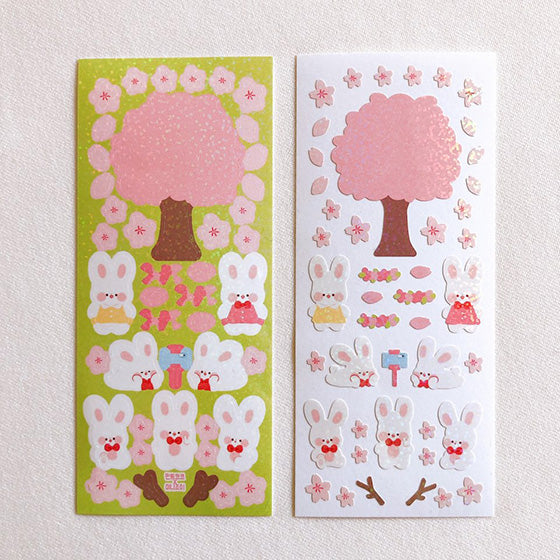 [Minijoy] Cherry blossoms rabbit Sticker