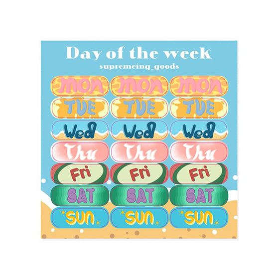 [Supremeing] Day of the week Sticker