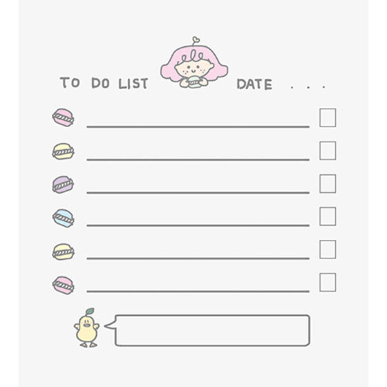 [Ggami] Macaroon check list Memo pad