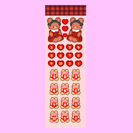 [Haggi] 2versions Number Sticker