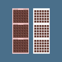 [Rayeon] Chocolate alphabet Sticker