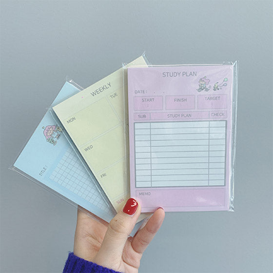 [Ggami] 3 versions Study Memo pad