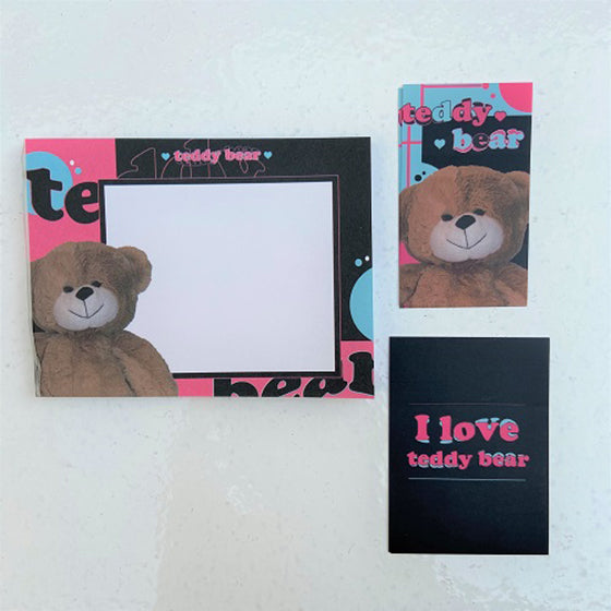 [Kitsch] Dark bear Memo pad and Die cutting Pack