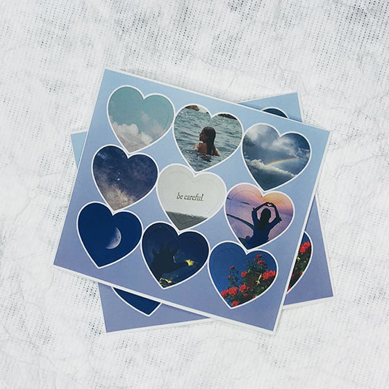[Deardaon] Blue heart Die Cutting Sticker