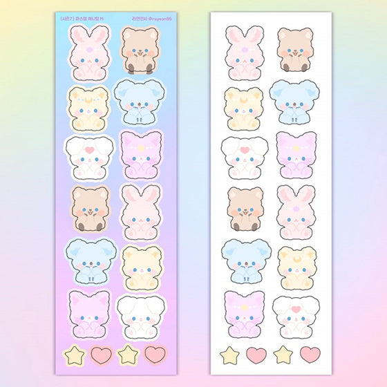 [Rayeon] Pastel animal M size Sticker