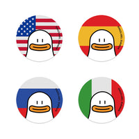 Waterproof PVC Sticker for luggage Laptop - Oohduck1