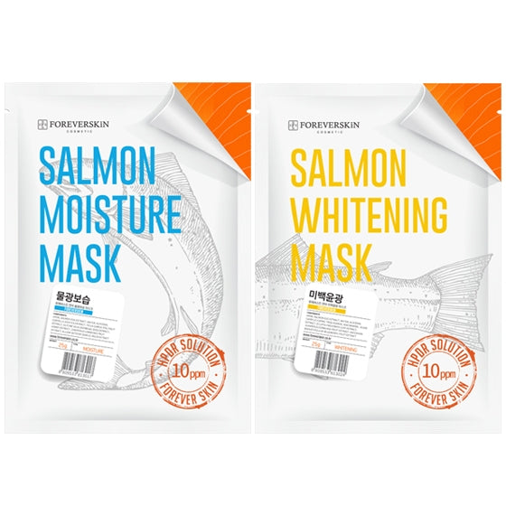 Salmon Moisture Mask (10ea) + Whitening Mask (10ea)