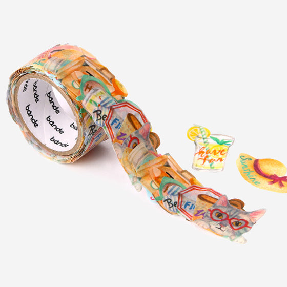 Bande cat's summer vacation masking tape