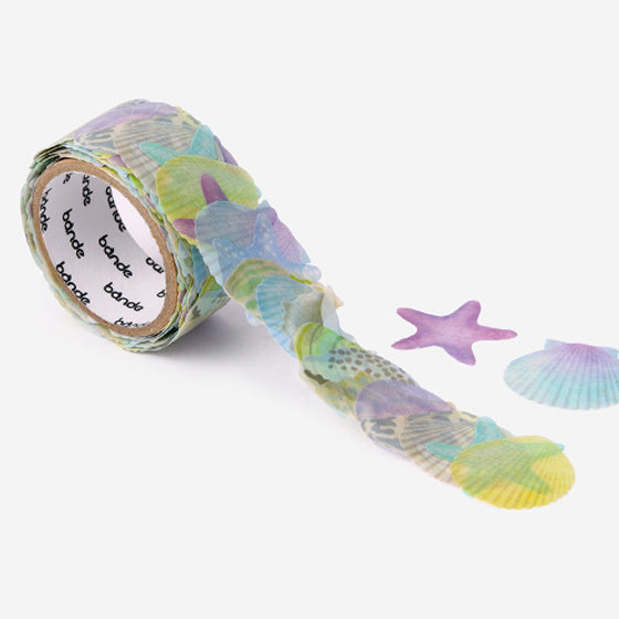 Bande mysterious sea-color shellfish masking tape