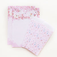 Letter paper - rabbit flower