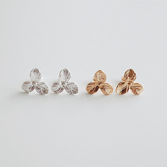 [Silver925] Floral leaf earring