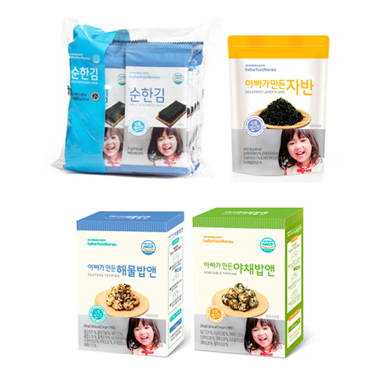 Baby Seaweed Set (Seasoned laver 3ea+ Laver flakes 3ea+ Topping flakes 2ea)