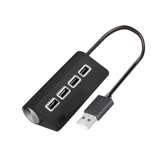 New York USB 4 Port Hub Black