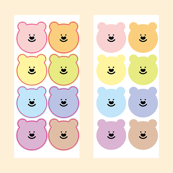 [Gomdunge] Little bear Small face Sticker
