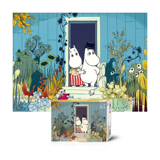 Moomin Jigsaw Puzzle 500pcs Moomin couple in flower garden