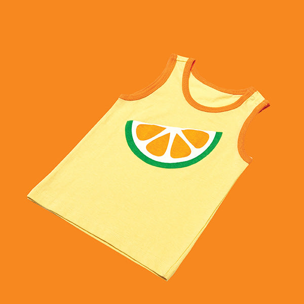 Fever Indicating Organic Sleeveless Top (Orange)