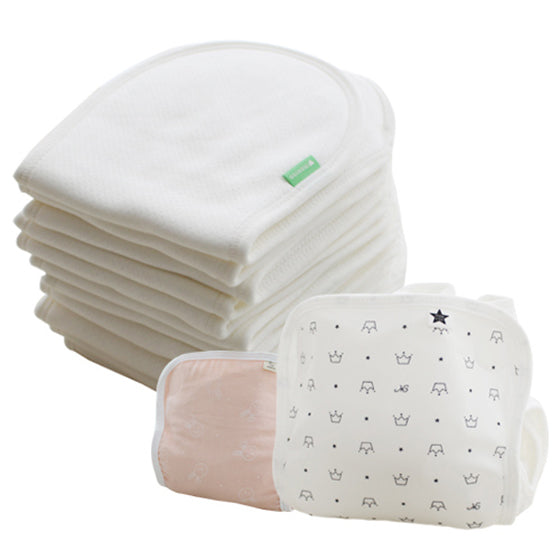 Peanut Shaped Embossing Cotton Baby Diaper Small 15ea