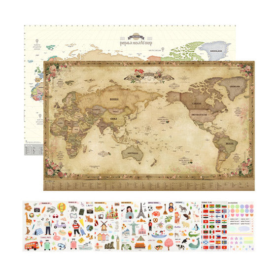 Sticker Colouring World Map