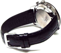 Seiko SSB031P1 Chronograph Wristwatch *Genuine Leather Strap Set, Genuine Seiko Domestic Distribution Black