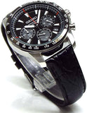 Seiko SSB031P1 Chronograph Wristwatch *Genuine Leather Strap Set, Genuine Seiko Domestic Distribution Black