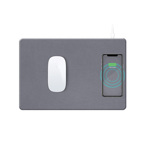 Wireless Charing Mouse Pad (10W Fast Charging) Gray