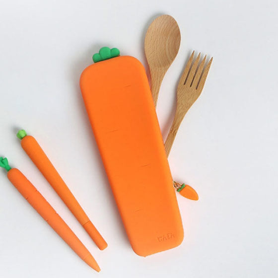 Carrot Silicone Pencil Case