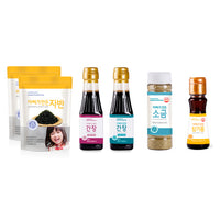 Baby Meal Set (Laver flakes 2 +Soy sauce 2+ Blended salt+ Sesame oil)