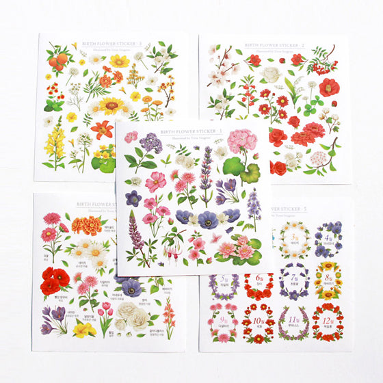 Birth Flower Cutting Sticker