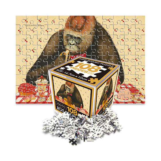 Anthony Browne Jigsaw Puzzle Mini 108pcs Dining with gorilla