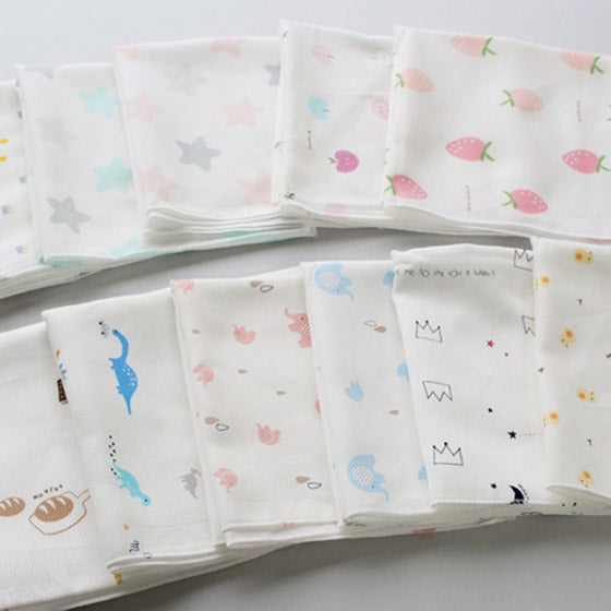 Embossing Cotton Baby Burp Cloths 20ea