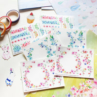 Transparent non-cut sticker - flower series ver.2