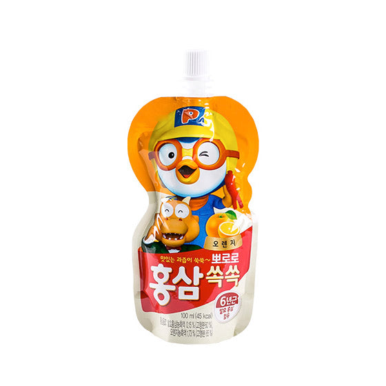 Pororo Red Ginseng Orange Drink 100ml