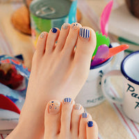 Beach Towel Stripe Pedi (Gloss)