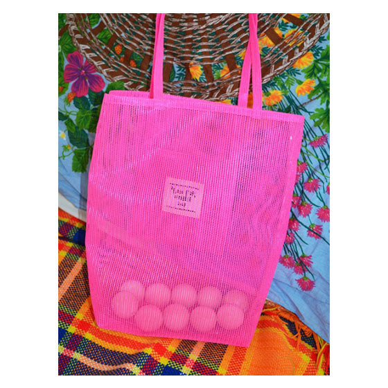 Mesh basket bag - pink