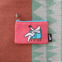 Card pouch (fabric) - Paper plane