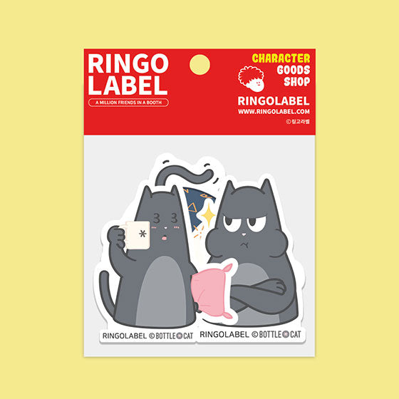 Deco sticker bottlecat 3pcs