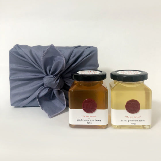 Set of 2 Mini Natural Honey (270g/ea)- w/ A wrapping cloth