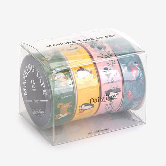 Masking tape 4p set - 02 Animal