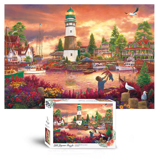 Scene Jigsaw Puzzle 500pcs Holiday of happiness(T-A05-1005)